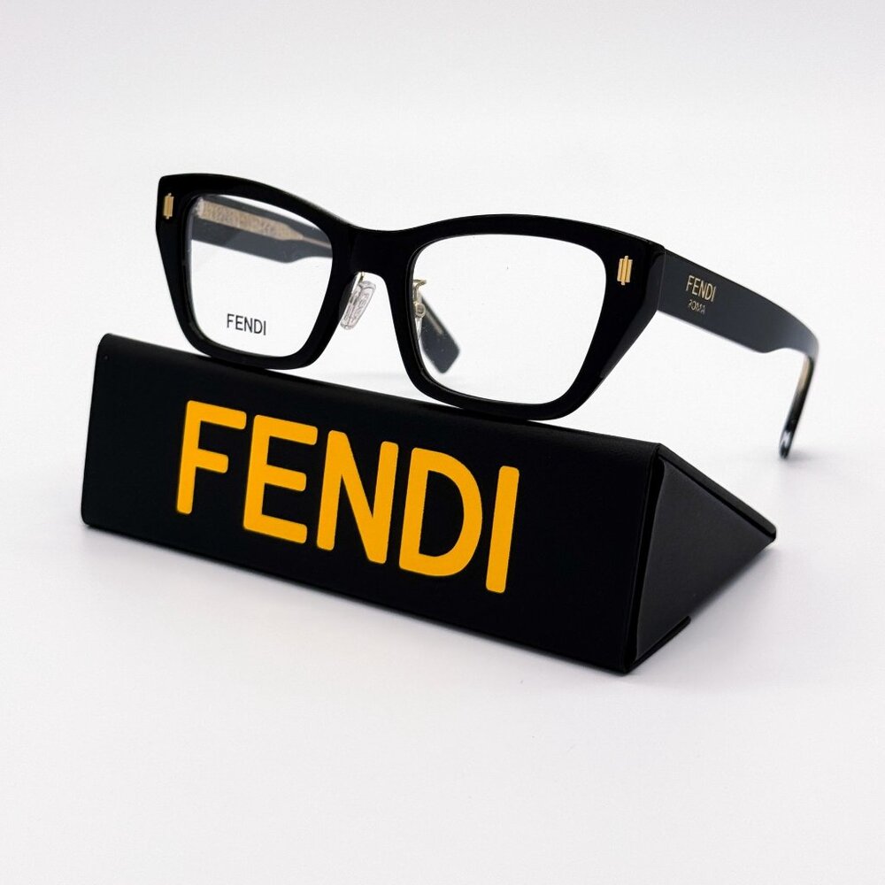 NEW FENDI EYEGLASSES FE50118F 001 BLACK WOMEN EYEWEAR